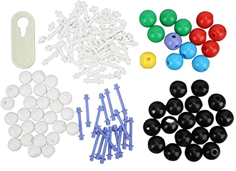 Aumotop Hållbar Organisk Kemi Modellsats, Säkert Plastmaterial Molekylmodellsats, Ljusa Färger, Lätt Att Använda, för Att Konstruera C, H, O, N Molekyler, 16 Lila Anslutningsnyckel, Science Laboratory