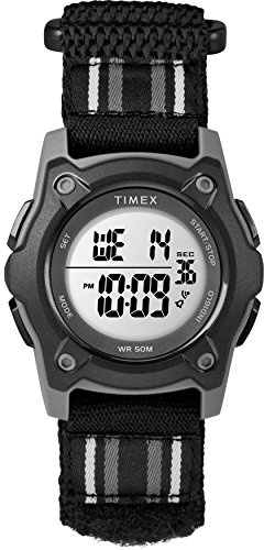 Timex Kids TW7C26400 Time Machines Digital 35mm Black Double-Layered Fast Wrap Watch