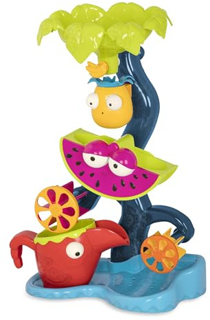 B. toys - Cascata tropicale - Set di giochi con acqua e sabbia - Ruota d'acqua per bambini e ragazzi - Bambini - Giocattolo da spiaggia, piscina, bagno - 18 mesi +
