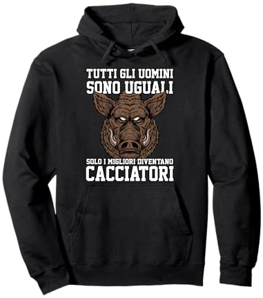 Abbigliamento Caccia Divertente Regalo Cinghiale Cacciatore Felpa con Cappuccio