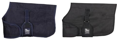 netproshop Fohlendecke Stable 100g mit Klettverschluß Länge von ca. 75 bis 95 cm verstellbar, Groesse:Fohlen, Farbe:Dunkelblau