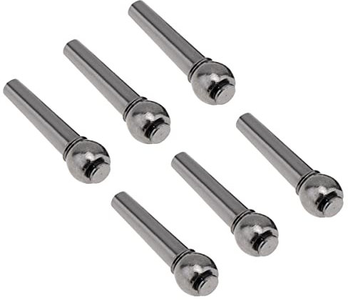 MuzcYM 6pcs Guitar Bridge Pins, Pure Copper Pin Acoustic Guitar Strings Nail Pegs for Acoustic Guitar 6 Strings for Folk Acoustic Guitar