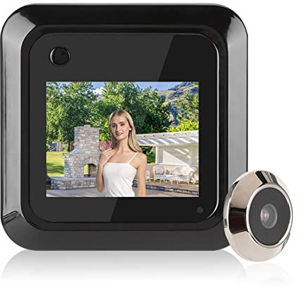 Judas de Porte Numérique, Judas Intelligent 2,4 Pouces - Écran LCD TFT, Enregistrement Photo avec Caméra 0,3 MP, Judas Grand Angle 95°, pour épaisseur de Panneau de Porte de 35 à 110 Mm