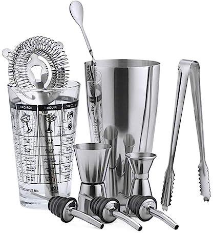 Cocktail Making Set Cocktail Set 10st Cocktail Mixing Set Boston Shaker Kit Boston Cocktail Shaker Tillbehör Set Cocktail Shaker Set
