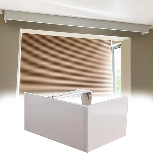 Innovz Extra Long Curtain Pelmet Panel Box, Ceiling or Wall Mounting Curtain Valance without Tracks, Decor Curtain Box for Roller Blins, Venetian Blinds, Curtain(Wall Mount,2.2m/7.2ft)