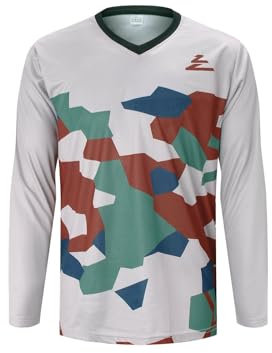 ZesiikLvie MTB Trikot Herren Fahrradbekleidung Radtrikot Herren Langarm Moto MX Downhill Enduro Jersey Atmungsaktiv Schnell Trocknend