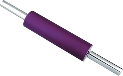 MGE - Mattarello Acciaio Inox e Silicone - Mattarello per Ravioli, Pasta, Tortellini - Rotella e Rullo per Ravioli, Pasta, Pizza - Mattarello Rullo da Pasticcere Metallo - 40 cm