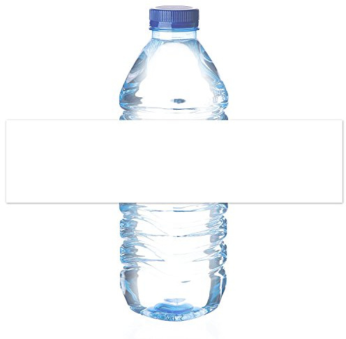 Mr-Label 8.11×2 Waterproof Matte White Water Bottle Labels – for Inkjet/Laser Printer – Self-Adhesive Wraparound - for Wedding|Baby Shower|Corporate Event (10 Sheets Total 50 Labels)