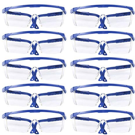 BESPORTBLE 10 Stk Schutzbrille klare Anti-Fog Vollsichtbrille winddicht Arbeitsbrille Gartenarbeit Spritzbrille Schleifbrille Überbrille für Brillenträger oder Damen Herren