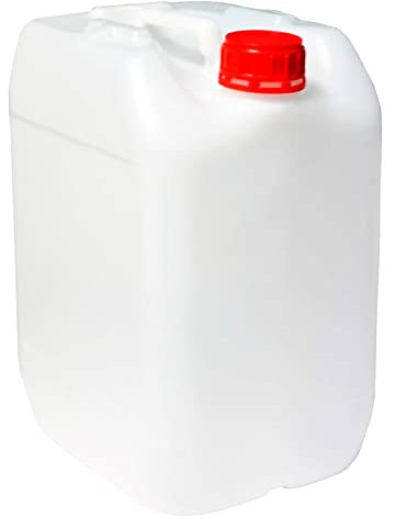 Acan - Garrafa Apta para Uso alimentario Disponible 20 l,10 l,5 l, Bidón,Tangue Agua, Jarra plástico alimentario, Ideal para Bebidas, Aguas, liquitos etc (Blanco 10 L)