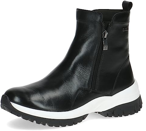 CAPRICE 9-26204-41, Botines planos con cordones para Mujer, Negro (Black Nappa), 38 EU