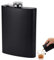Inossidabile Portatile Fiaschetta Nero, 8Oz/240 ml Fiaschetta Portatile Metallo Acciaio, Fiaschetta Whisky in Acciaio Inox, Fiaschetta Tascabile per Alcolici Vari per Arrampicata Campeggio Barbecue