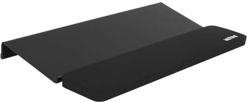 MAXECHO Acrylic Tilted Keyboard Riser Stand and Holder with Wrist Arm Rest Support Pad for Computer Desk Desktop, 16.9 Wide Black