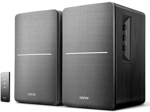 Edifier R1280T Powered Bookshelf Speakers - 2.0 Active Near Field Studio Monitor Speaker - Black - 42 Watts RMS