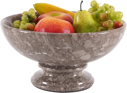 Radicaln Cuenco de frutas de mármol de 25 cm, Oceanic hecho a mano, para decoración de encimera de cocina, plato de frutas para mesa de comedor, accesorios de cocina