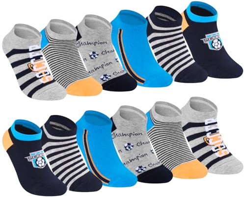 Cirorld Calcetines deportivos para niños, 6 pares de calcetines deportivos para niños, calcetines de fútbol de algodón para niños escolares, calcetines coloridos para el día a día y el deporte