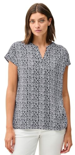 CECIL Damen B345613 Gemustertes Blusenshirt, Universal Blue, L