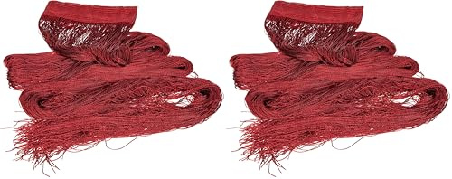 Homemaison HM69807872 Rideau à Fils Spaghetti Bordeaux 90 x 240 cm (Lot de 2)