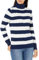 Amazon Essentials Women's Fisherman Cable Roll-Neck Jumper (Available in Plus Size), Navy White Rugby Stripe, S