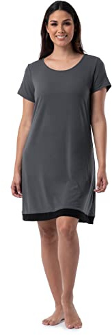 Fruit of the Loom Women's Super Soft and Breathable Sleep Shirt, Soft Grey, 4X