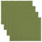 LINUM Uni 4-er Pack Tischsets 35x46 cm, 100% Gerippte Baumwolle, Abwaschbar, Mossgrün