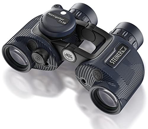 STEINER Marine-Fernglas Navigator 7x30c - HD-stabilisierter Kompass, deutsche Qualitätsoptik, Open-Bridge, 5m wasserdicht, kompakt, für spontane Segeltörns oder bei Landgang