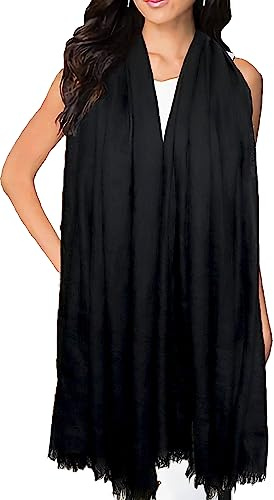 Women Scarf Lightweight Large Long Gauze Summer Shawl Linen Beach Wrap Plain 75”×43”