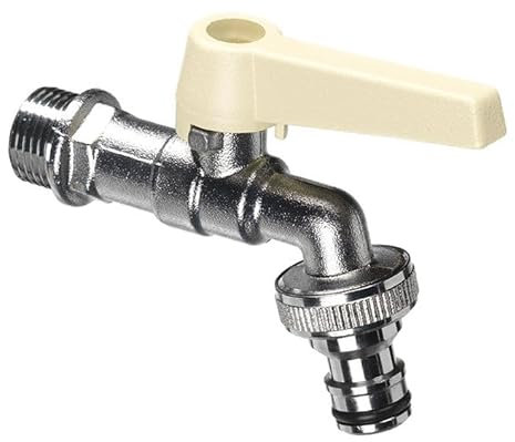 Rubinetto a Sfera per Fontana da Giardino con Leva Colorata Belfer RUB/028 Avorio