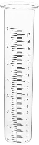 VILLFUL Rain Gauge Replacement Tube High Borosilicate Glass 8.27 Inch Precise Rainfall Measurement for Outdoor Garden Lawn