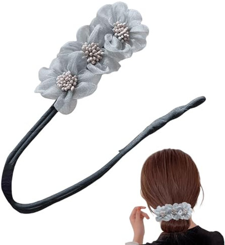 0216 Appareil à chignon, fleurs, donut magique, outil de coiffage, pour fille