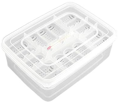 Kongou Scatola per allevamento di rettili, scatola da cova per rettili | Incubatrice da cova trasparente per uova con 16 griglie | Scatola di incubazione, vassoio da cova, custodia da cova per