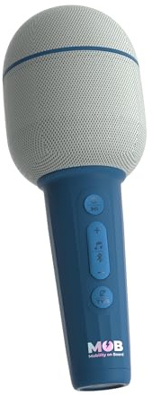 Mobility on Board - Micro Groovy Dark Blue - Microphone sans Fil karaoké avec Enceinte Bluetooth