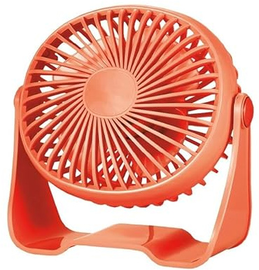 WatioWave Mini Ventilador Sobremesa USB 3W Ø15cm, Color Rojo - Ideal para enfriar espacios pequeños y uso en oficina o hogar.