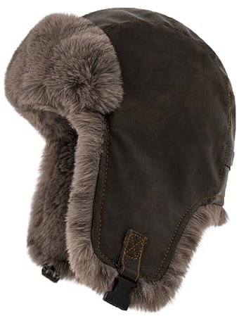 BSYLOO Chapka motoneige Femme, Bonnet aviateur Polaire, Accessoire Russe Hiver