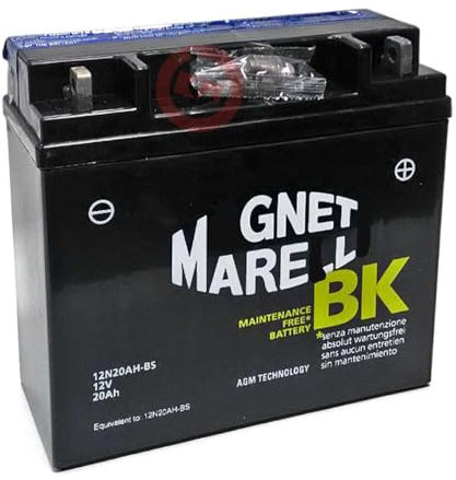 Batteria 12N20AH-BS 12V 20AH AGM 275CCA Compatibile con BMW R 850 1100 R GS R 1150 R RS RT Senza Manutenzione, Completa di Liquido per Attivazione