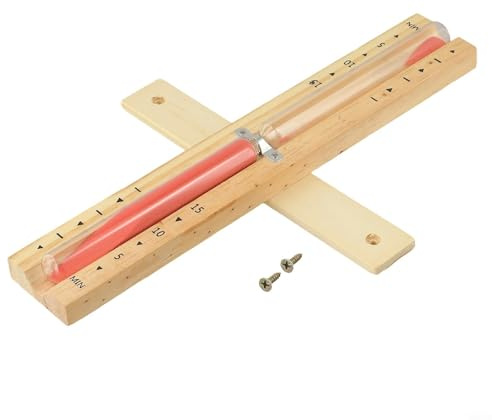 Para sauna reloj de arena Temporizador de arena 15 minutos para salas de yoga y ejercicio (rojo)