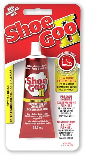 Shoe Goo II Schuhreparaturkleber, Flexible, Dauerhafte Bindung Wasserbeständigkeit Farbe: Kristallklar 26,6 ml