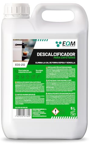 EQM - ECO- 212 - Descalcificador para Cafeteras - 5L - 100% Origen Natural - Compatible con todas las máquinas de café - Elimina la cal incrustada en cafeteras y aparatos del hogar