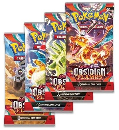 Pokemon - Booster Pack Lot - Obsidian Flames - x4 - Pack Artwork May Vary