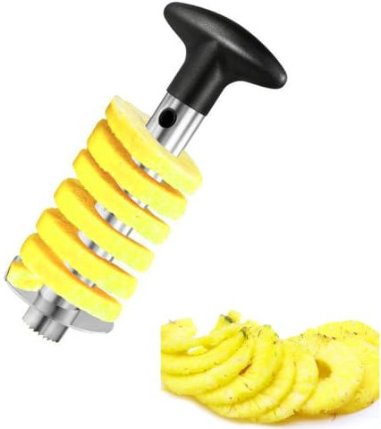 Ruayia Ananasschneider Ananas-Entkerner aus Edelstahl, Ananaskernen Zuhau Asdirne Ananas Schäler apfelentkerner zwetschgenentkerner Pineapple Peeler