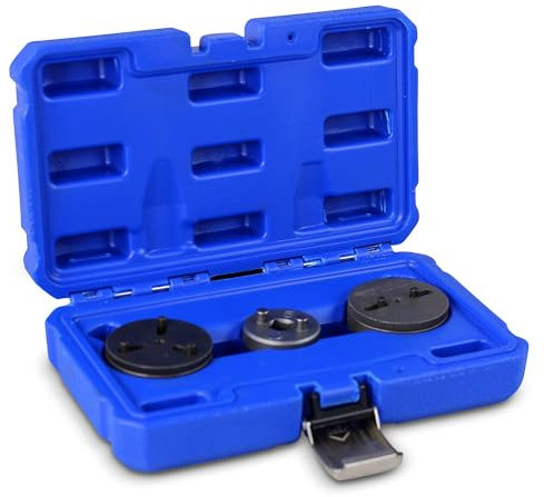 ENVA Universal Bremskolbenrücksteller Adapter Satz 3TLG. Bremskolben Rückstellwerkzeug Set inkl. Adapter Bremsrückstellwerkzeug Set Bremsen Rücksteller Bremskolben Reparatursatz