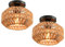 LIGKIN 2 Stücke Vintage Deckenleuchte Industrielle Retro Deckenlampe Lampenschirm aus Metall Käfig Rattan E27 Deckenleuchte für Schlafzimmer Küche Flur, Ø20cm