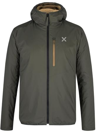 MONTURA Sherpa Reversible Jacket, Chaqueta Reversible para Hombre Cortavientos e Impermeable, Verde Salvia Bronze Brown, XL