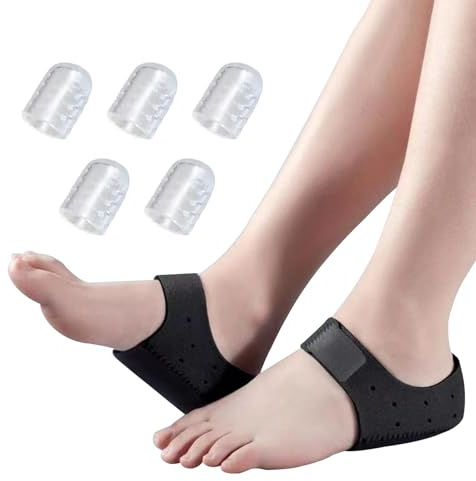 1 Coppia Protezioni per Talloni Fasciite Plantare,Inserti Tacco Pads,Protezione per Il Tallone per Scarpe con 5 Copertura Protettiva Antiusura per Le Dita Dei Piedi (Taglia S 35-39)