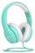 JoySpark Auriculares con cable para niños, límite de volumen de 85 dB, auriculares para niños de 3.5 mm con cable, ajustables, sonido estéreo, plegables, para niños, para la escuela, color verde