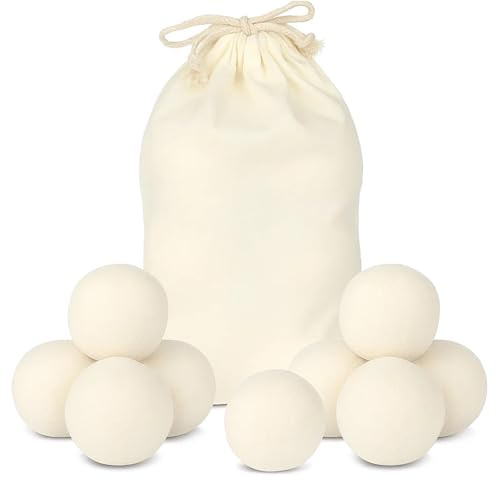 15 Stück Trocknerbälle Für Wäschetrockner, Filztrocknerbälle Mit Baumwollbeutel, Ideal Für Daunenjacken Und Empfindliche Textilien, Schnellere Trocknung Und Energieeinsparung