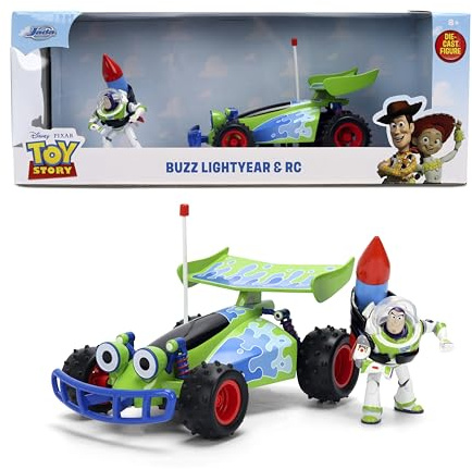 Jada Toy Story RC Turbo Buggy with Buzz Lightyear Figure 1:24 Scale Die-Cast Vehicle – Hollywood Rides Toys