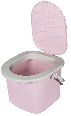 BranQ - Home essential Toilette 15.5 Liter Campingtoilette Toiletteneimer Reisetoilette Outdoor, Rosa, one Size