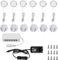 Lightess Led para Vitrina, Focos de Armario, Cocina Bajo Mueble, Gabinete, Iluminación para Estante, Taquillas, Enfriador de Vino (6 Luces, Blanco Frío)