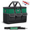 WINHUNT Tool Bag, 14-inch Wide Mouth Tool Storage Organiser, 600 Denier with 6 Interior 8 Exterior Pockets for Home DIY & Equipment Storage, Green and Black (14 inch)